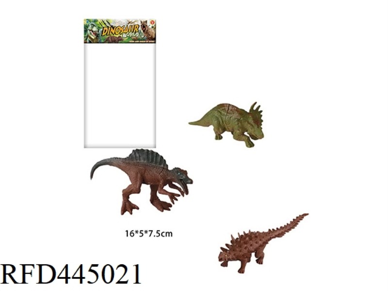 DINOSAUR SET (3 PIECES) 6.5 INCHES