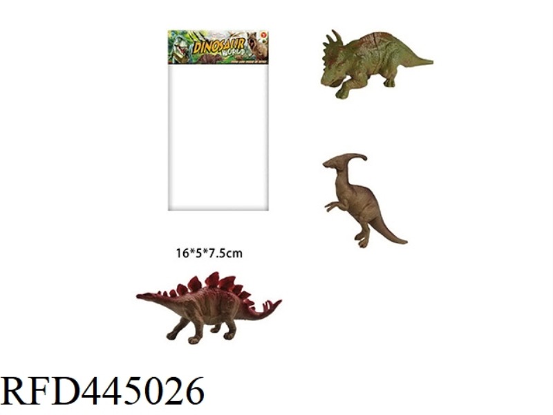 DINOSAUR SET (3 PIECES) 6.5 INCHES