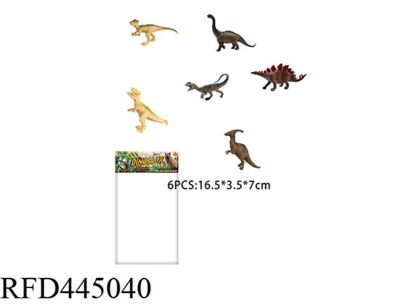 DINOSAUR SET (6 PIECES) 6.5 INCHES