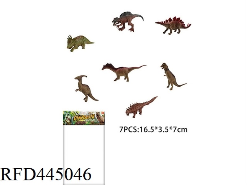DINOSAUR SET (7 PIECES) 6.5 INCHES