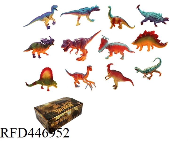 12 5-INCH METAL DINOSAURS BOXED
