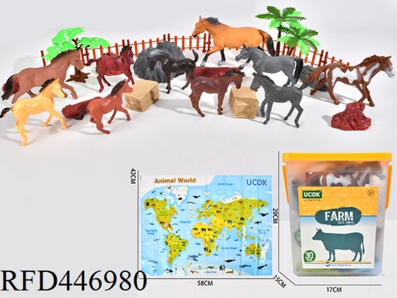 30 PIECE RANCH ANIMAL COLLECTION
