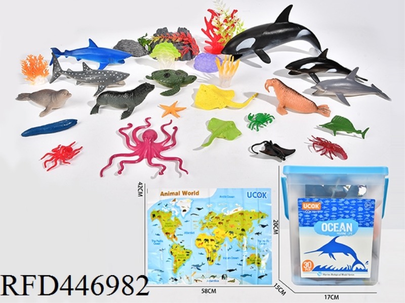 30 PIECE MARINE ANIMAL COLLECTION