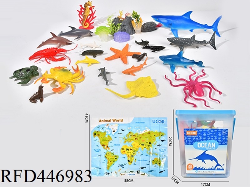 30 PIECE MARINE ANIMAL COLLECTION