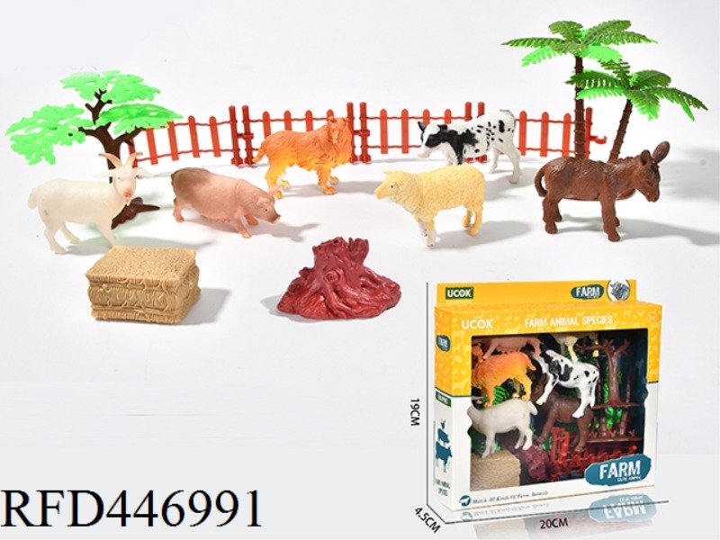 12 PIECE SET OF FARM ANIMALS