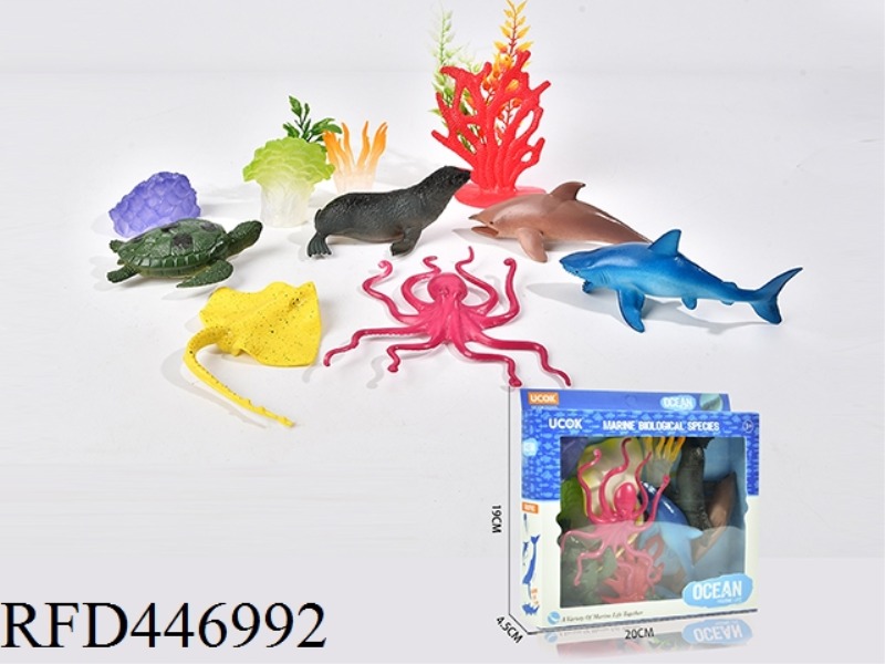 12 PIECE SET OF MARINE ANIMALS