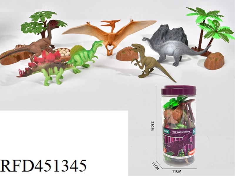 13 PIECE SET OF DINOSAUR BARRELS