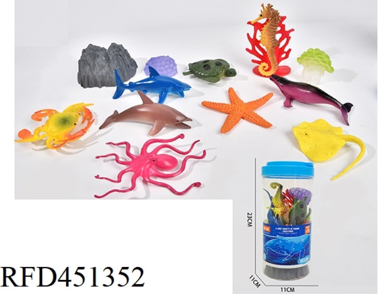 14 PIECE MARINE ANIMAL BUCKET