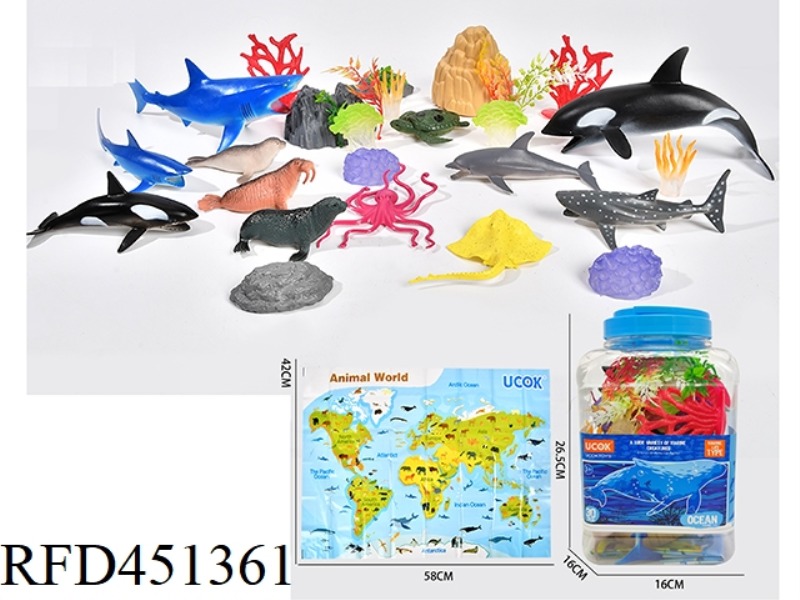30 PIECE MARINE ANIMAL BUCKET