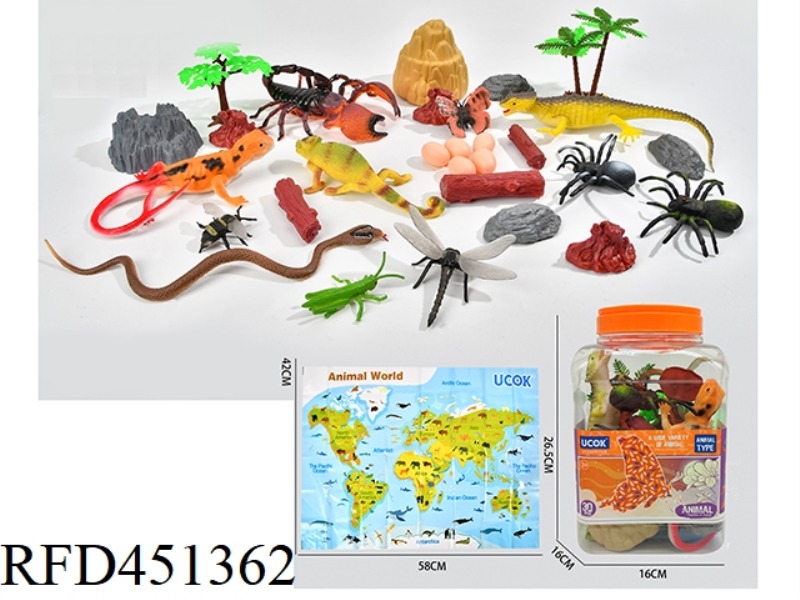 30 PIECE BUCKET SET OF CRAWLING INSECTS