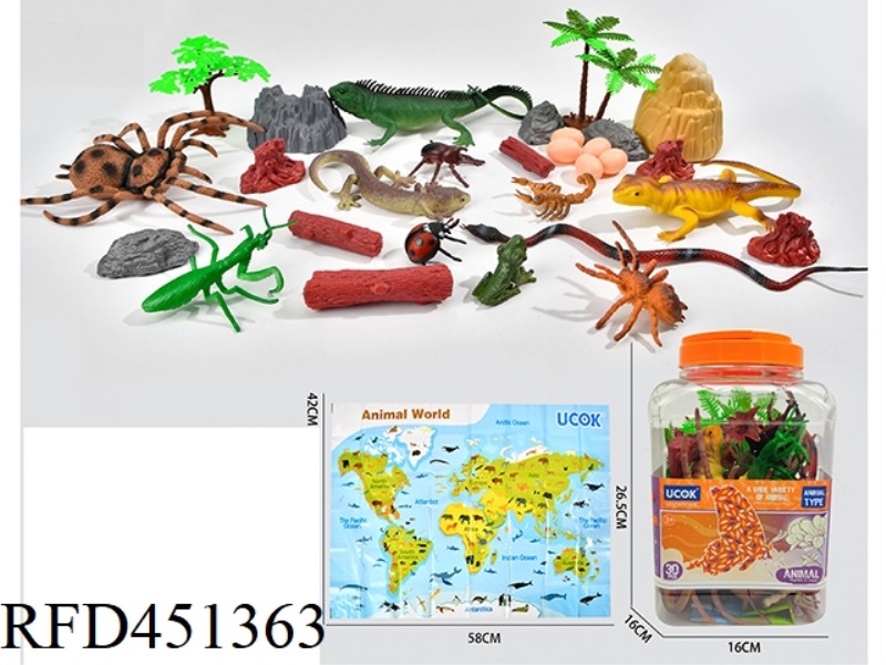 30 PIECE BUCKET SET OF CRAWLING INSECTS