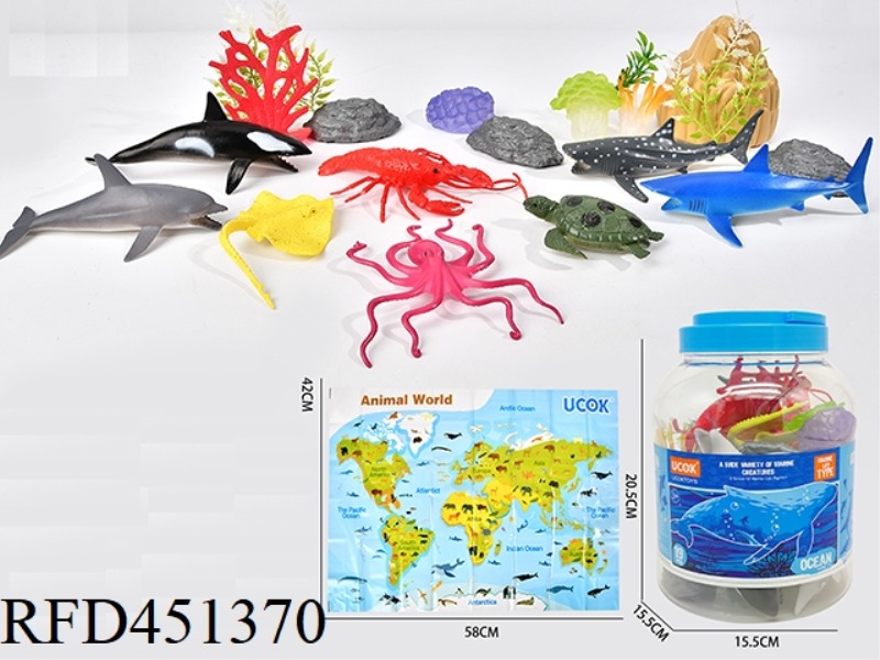 19 PIECE MARINE ANIMAL BUCKET