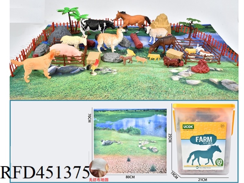 60 PIECE BUCKET OF FARM PARADISE (WITH NON-WOVEN MAP)