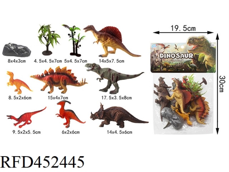 SOLID BODY SIMULATION COLOR PAINTING DINOSAUR 10PCS