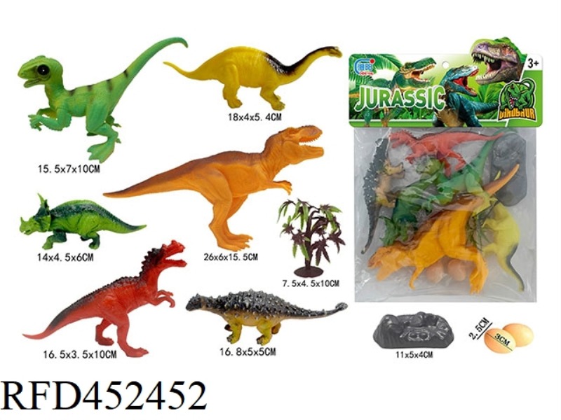 PVC SOLID DINOSAUR (10PCS)