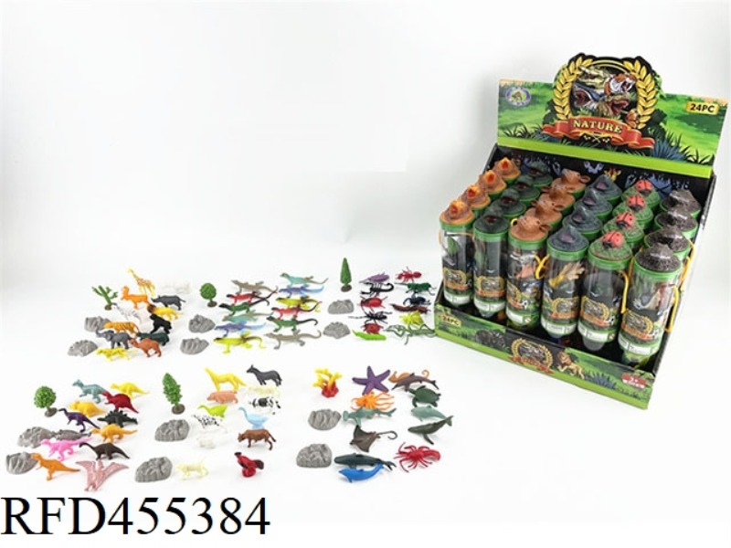 6 ANIMALS MIXED IN 24 CANS