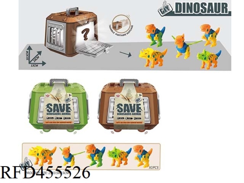 ASSEMBLING DINOSAUR SLIDING CAGE