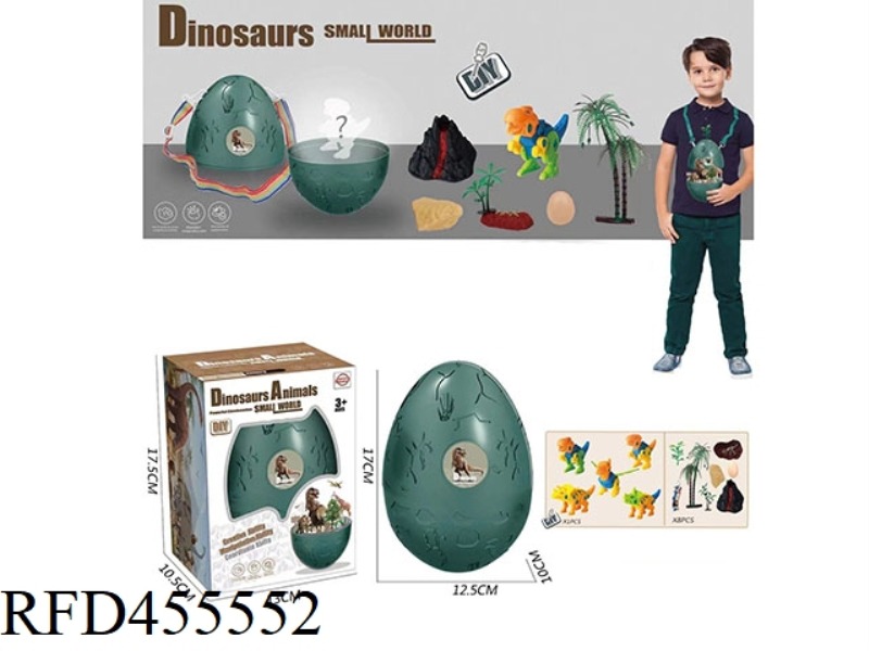 ASSEMBLING DINOSAUR SCENE BACKPACK EGGS