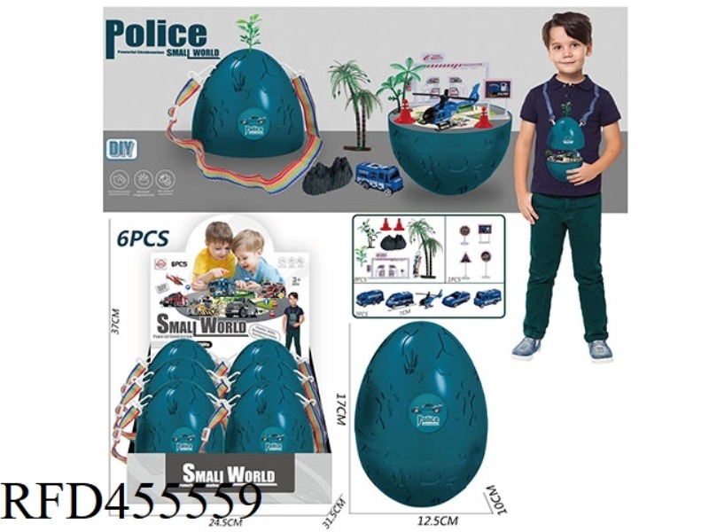 POLICE SCENE BACKPACK EGG 6PCS