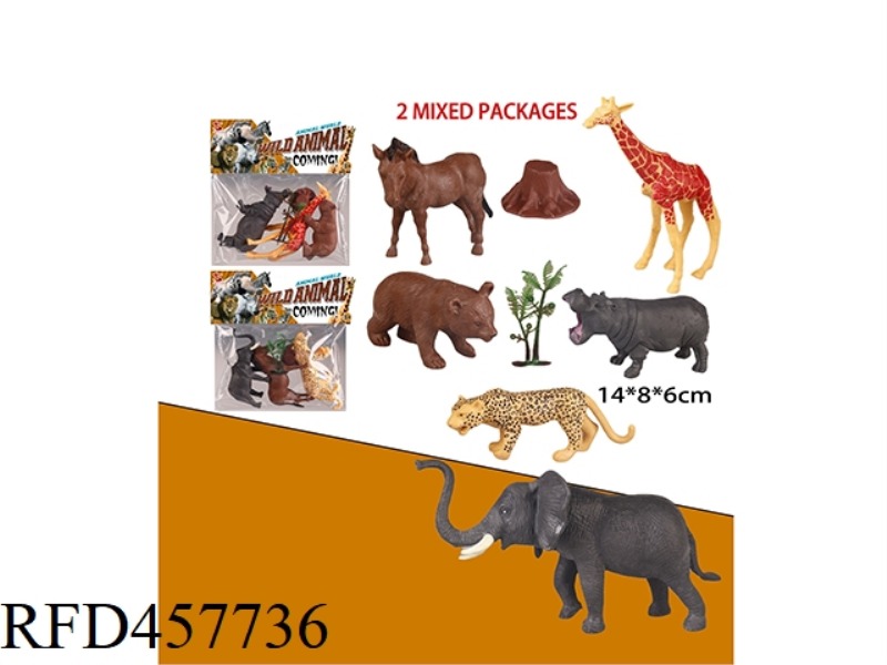 TWO MIXED ANIMAL SETS (3 SETS) WITH TREE AND TREE HEAD
