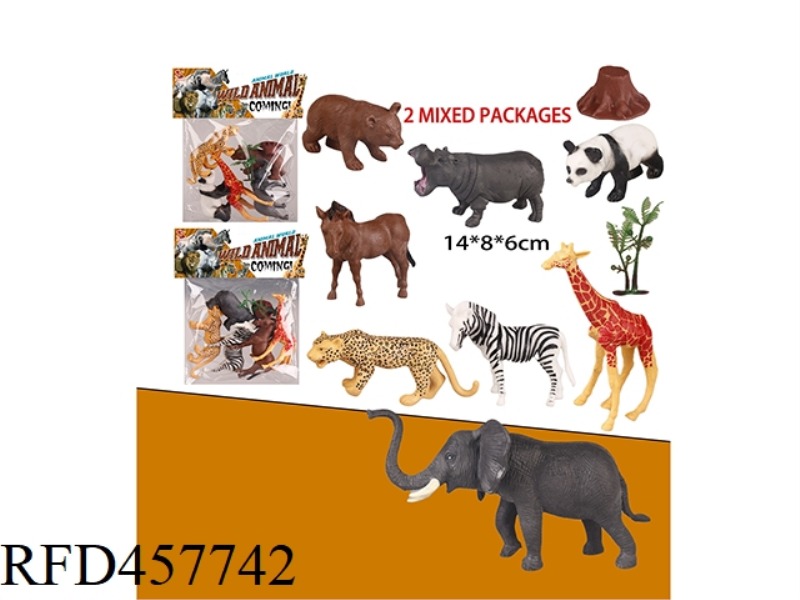TWO MIXED ANIMAL SETS (5 SETS) WITH TREE AND TREE HEAD