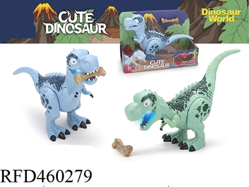 Q VERSION TYRANNOSAURUS REX (GREEN)/ELECTRIC DINOSAUR/CARTOON DINOSAUR WITH SOUND AND LIGHT