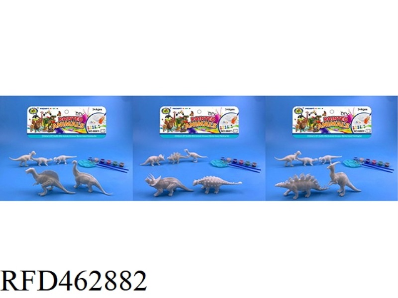 THREE DINOSAURS MIXED 9PCS