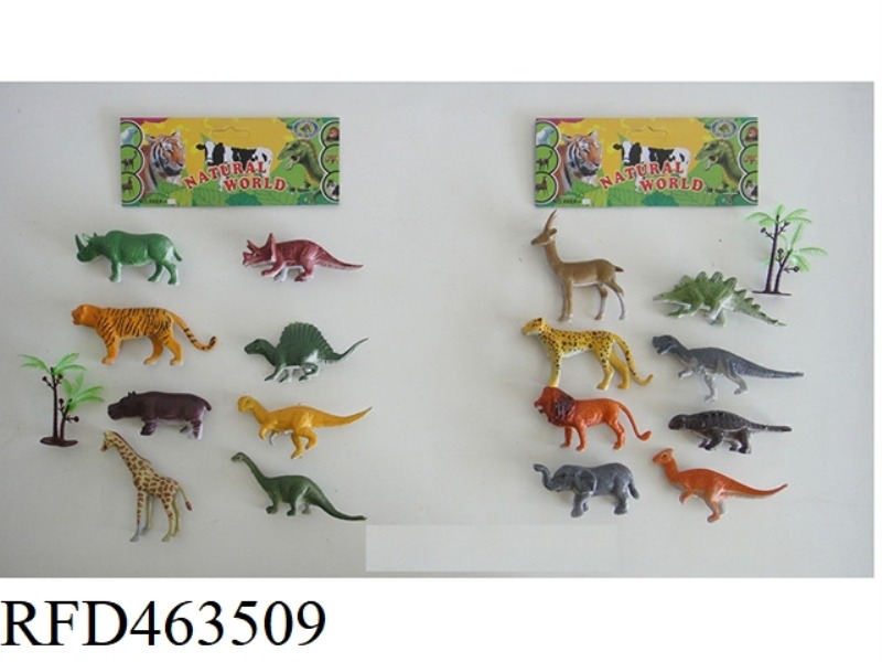 ANIMALS AND DINOSAURS MIXED 9PCS