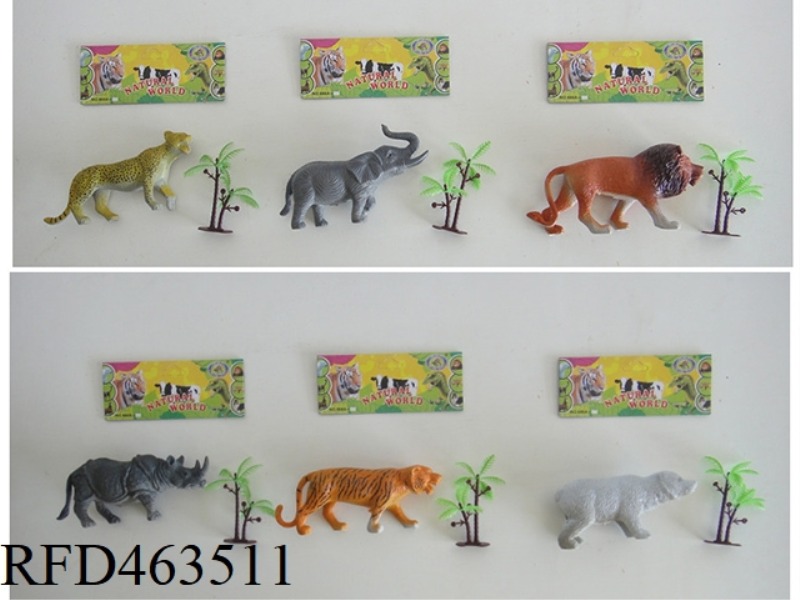 MIXED PACK OF SIX ANIMALS 2PCS