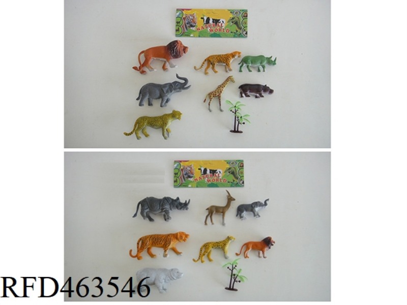 MIXED PACKAGE OF TWO ANIMAL MODELS: 8PCS