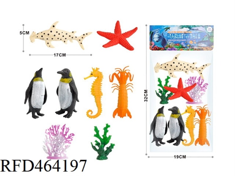 8PCS MARINE ANIMAL SUIT 6 PCS 6.5 +2 CORALS