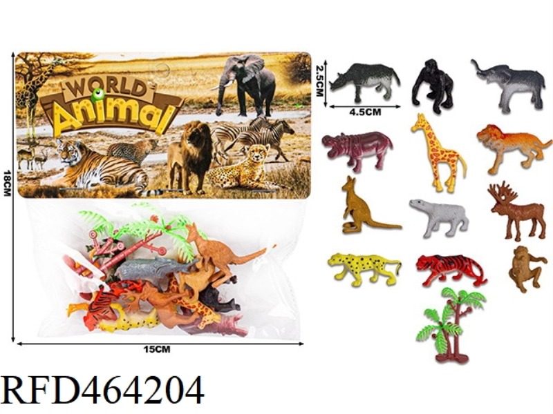 2.5-INCH 13PCS WILD ANIMAL SUIT