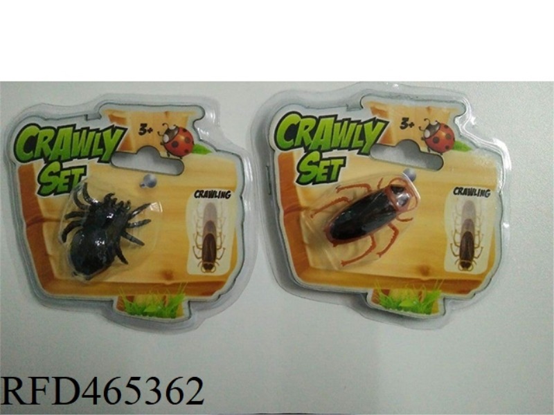 DOOR CLIMBING COCKROACH AND SPIDER (WOOD)