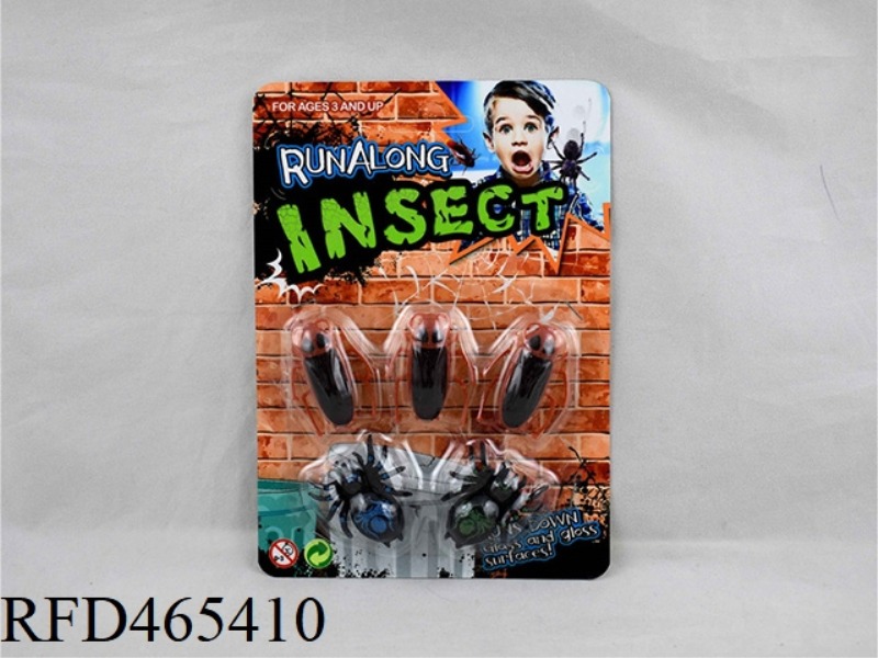 THREE COCKROACHES +2 SPIDERS