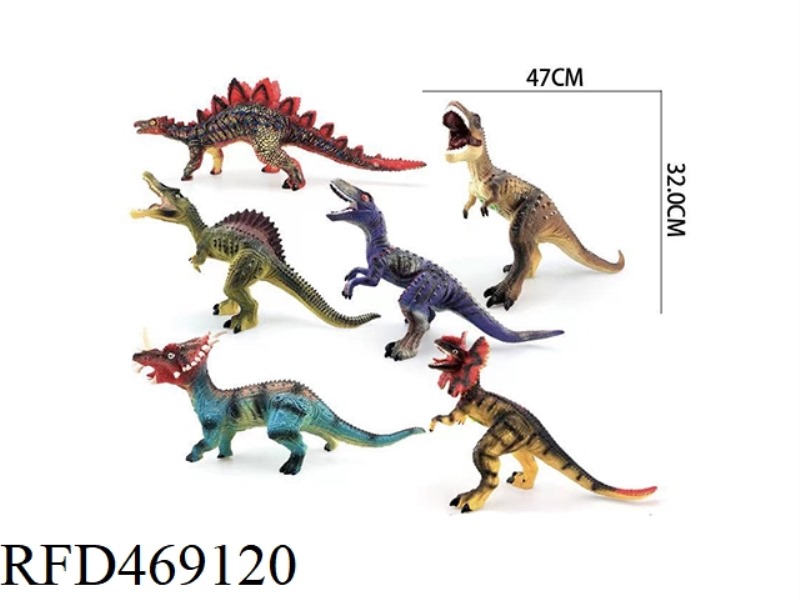 6 VINYL DINOSAURS WITH SOUND