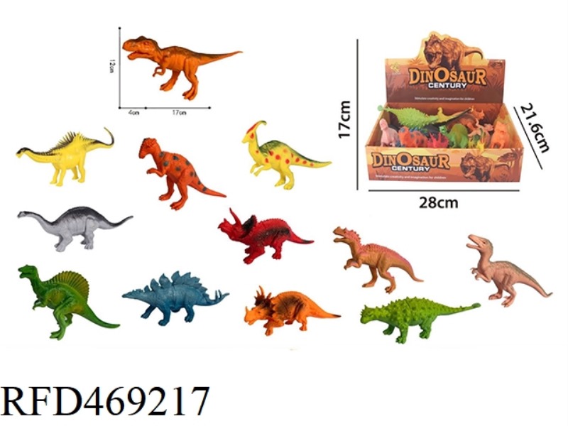 12 COLORFUL DINOSAURS