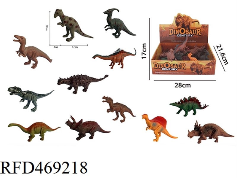 12 SIMULATED DINOSAURS