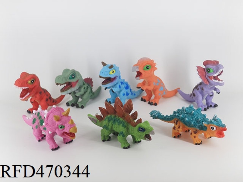 8 MIXED DINOSAURS (PINCH THE DINOSAUR CALL)