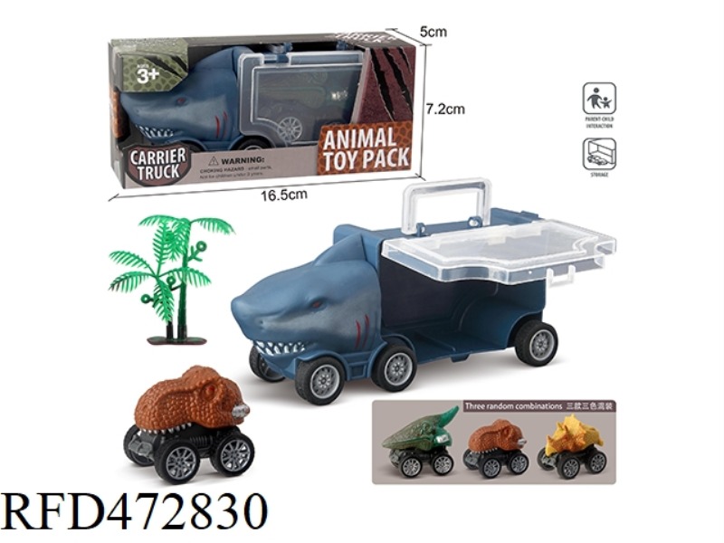 LITTLE SHARK STORAGE CAR +1 RESILIENCE DINOSAUR +1 TREE