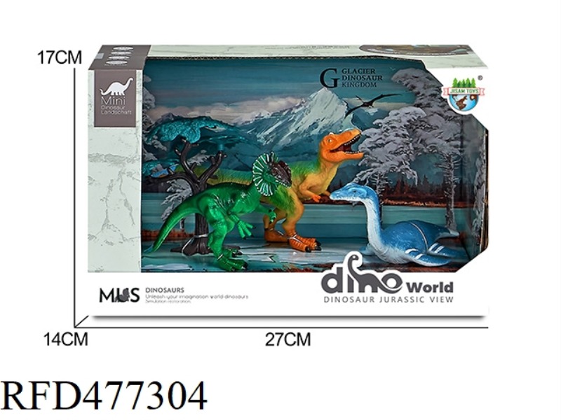 DINOSAUR GLACIER SCENE SET