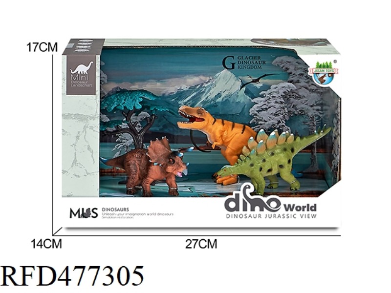 DINOSAUR GLACIER SCENE SET
