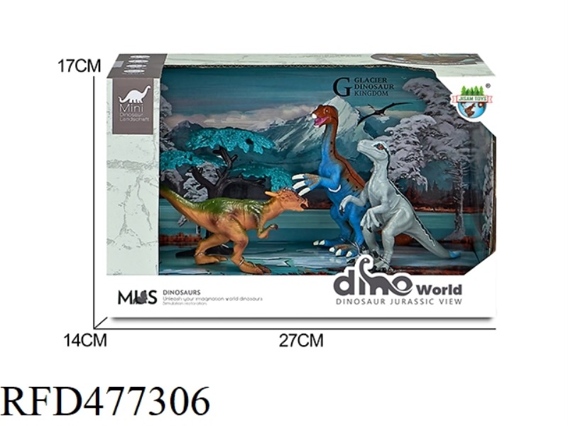DINOSAUR GLACIER SCENE SET