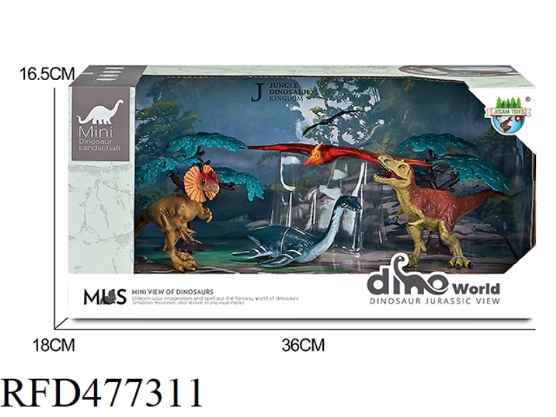 DINOSAUR FOREST SCENE SET