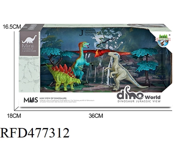 DINOSAUR FOREST SCENE SET