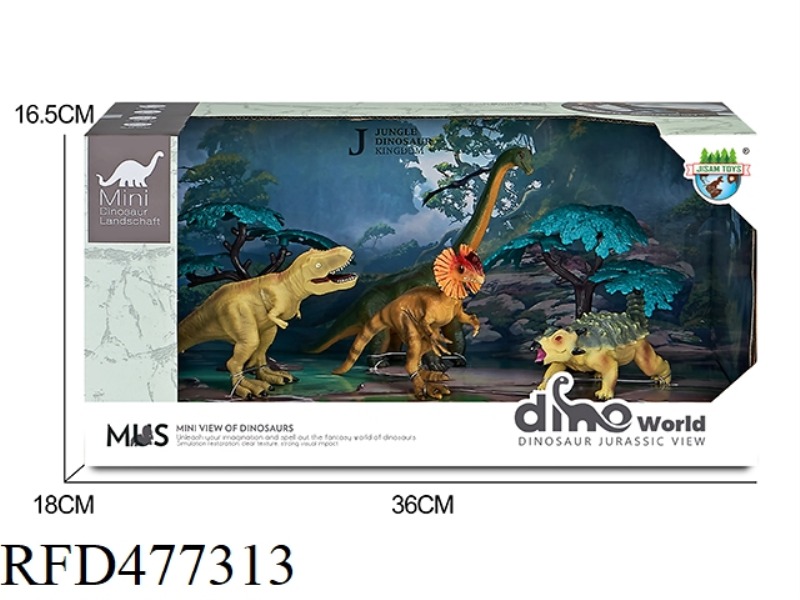DINOSAUR FOREST SCENE SET