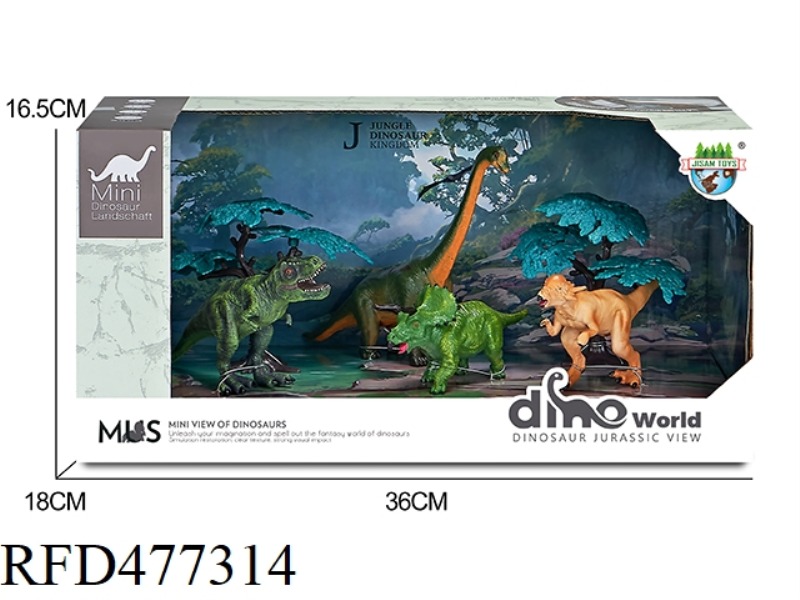 DINOSAUR FOREST SCENE SET