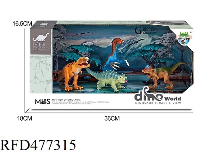 DINOSAUR GLACIER SCENE SET