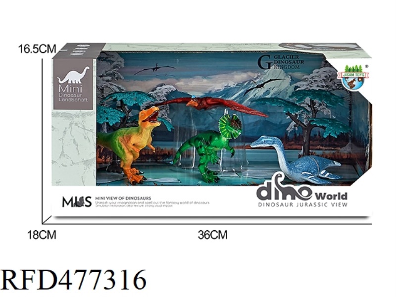 DINOSAUR GLACIER SCENE SET