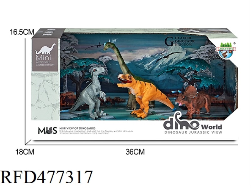 DINOSAUR GLACIER SCENE SET