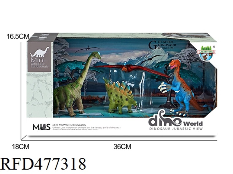 DINOSAUR GLACIER SCENE SET